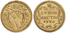 Clemente XII (1730-1740) Scudo d’oro 1734 A. V – Munt. 13 AU (g 3,10) R
FDC