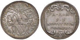 Clemente XII (1730-1740) Giulio A. VII – Munt. 98 AG (g 2,79) Bella patina delicata, monima striatura al D/
qFDC