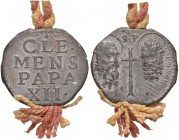 Clemente XII (1730-1740) Bolla – PB (g 50,58 – Ø 38 mm) Con pezzo di cordone 
SPL+