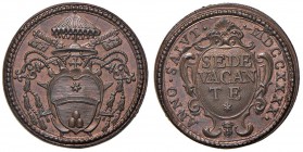 Sede Vacante (1740) Medaglia 1740 – Opus: Ermenegildo Hamerani – Boccia 44; CU (g 10,45 – Ø 10,57 mm) R Emessa dal Cardinale Camerlengo Annibale Alban...