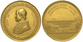 Pio IX (1846-1870) Medaglia 1854 Inaugurazione del ponte di Ariccia – Opus: Cerbara – Bianchi – MD (g 228 – Ø 81 mm) Colpetti al bordo, uno piuttosto ...