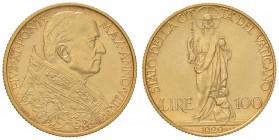 PIO XI (1922-1938) 100 Lire 1929 A. VIII – Nomisma 911 AU (g 8,81) 
FDC