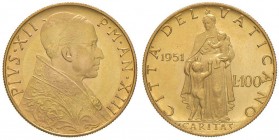 Pio XII (1939-1958) 100 Lire 1951 A. XIII – Nomisma 947 AU (g 5,23) RR
FDC