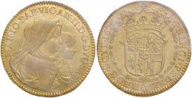 Vittorio Amedeo II (reggenza, 1675-1680) Doppia 1676 – MIR 835b AU RRR Sigillata SPL/qFDC da Cavaliere F
SPL/qFDC