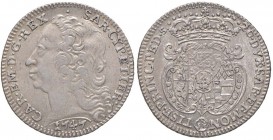 Carlo Emanuele III (1755-1773) Lira 1747 – Nomisma 25 AG (g 5,54) R
SPL