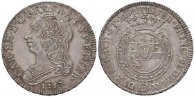 Carlo Emanuele III (1755-1773) Quarto di scudo 1757 – Nomisma 179; MIR 948c AG (g 8,82)
qFDC