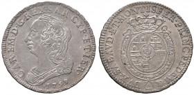 Carlo Emanuele III (1755-1773) Quarto di Scudo 1759 – Nomisma 181 AG (g 8,75) R
SPL