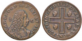 Carlo Emanuele III (1755-1773) Monetazione per la Sardegna - 3 Cagliaresi 1732 – Nomisma 92 CU (g 7,49) Assai raro in questa conservazione
BB+