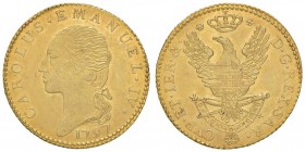 Carlo Emanuele IV (1796-1802) Doppia 1797 – Nomisma 474; MIR 1010a AU (g 9,12) R Minimi graffietti di conio al R/ 
qFDC