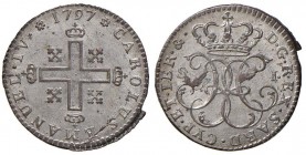 Carlo Emanuele IV (1796-1802) Soldo 1797 – Nomisma 490 MI (g 2,13) R Conservazione eccezionale
FDC