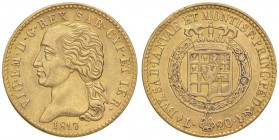 Vittorio Emanuele I (1814-1821) 20 Lire 1817 7 ribattuto su 6 – Nomisma 509 AU R Minimi depositi al R/
BB+/BB