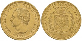 Carlo Felice (1821-1831) 80 Lire 1826 T – Nomisma 525 AU La moneta proposta vanta una conservazione eccezionale, non ostante i massimali di Carlo Feli...