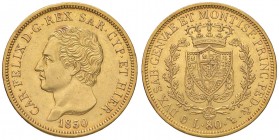 Carlo Felice (1821-1831) 80 Lire 1830 T – Nomisma 533 AU Colpetti e piccoli difetti al bordo 
qSPL/SPL