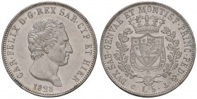 Carlo Felice (1821-1831) 5 Lire 1828 G – Nomisma 568 AG Splendido esemplare 
qFDC