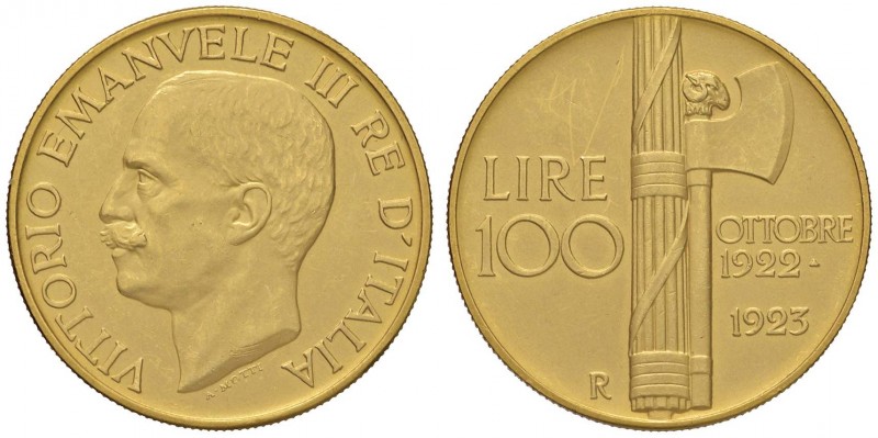 Vittorio Emanuele III (1900-1946) 100 Lire 1923 Asse spostato di 15° – Nomisma 1...