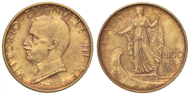 Vittorio Emanuele III (1900-1946) 100 Lire 1931 A. X – Nomisma 1056 AU R Meravig...