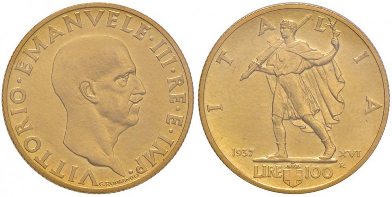 Vittorio Emanuele III (1900-1946) 100 Lire 1937 – Nomisma 1060 AU RRRR Tiratura ...