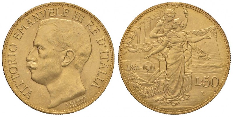 Vittorio Emanuele III (1900-1946) 50 Lire 1911 – Nomisma 1066 AU R Minimi graffi...