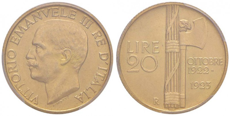 Vittorio Emanuele III (1900-1946) 20 Lire 1923 – Nomisma 1082 AU R Conservazione...