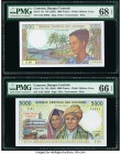 Comoros Banque Centrale Des Comores 1000; 5000 Francs ND (1984) Pick 11b; 12b Two examples PMG Superb Gem Unc 68 EPQ; Gem Uncirculated 66 EPQ. 

HID09...