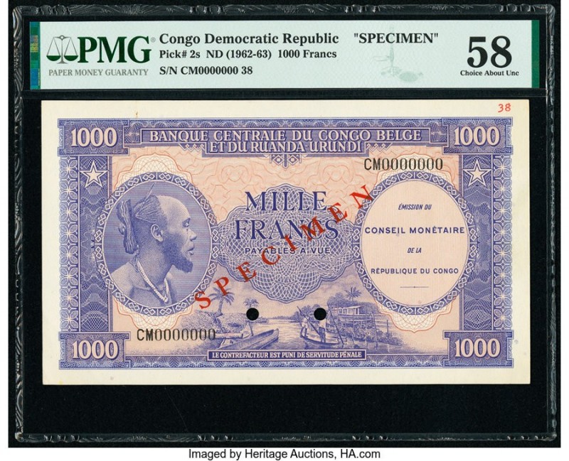 Congo Democratic Republic Conseil Monetaire de la Republique du Congo 1000 Franc...