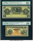 Costa Rica Banco de Costa Rica 5 Pesos 1.4.1899 Pick S163r1 Remainder PMG Gem Uncirculated 65 EPQ; Mexico El Banco Peninsular Mexicano 5 Pesos Merida ...