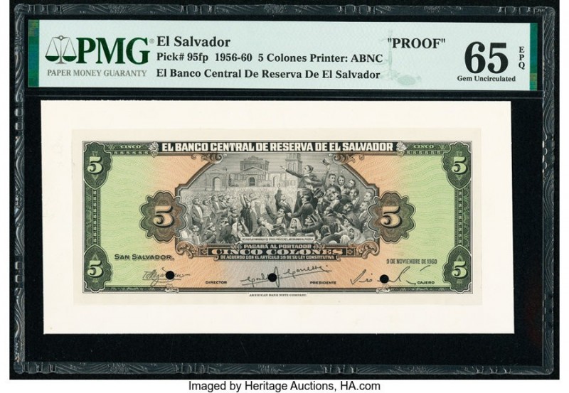 El Salvador Banco Central de Reserva de El Salvador 5 Colones 9.11.1960 Pick 95f...