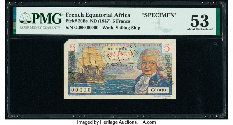 French Equatorial Africa Caisse Centrale de la France d'Outre-Mer 5 Francs ND (1...