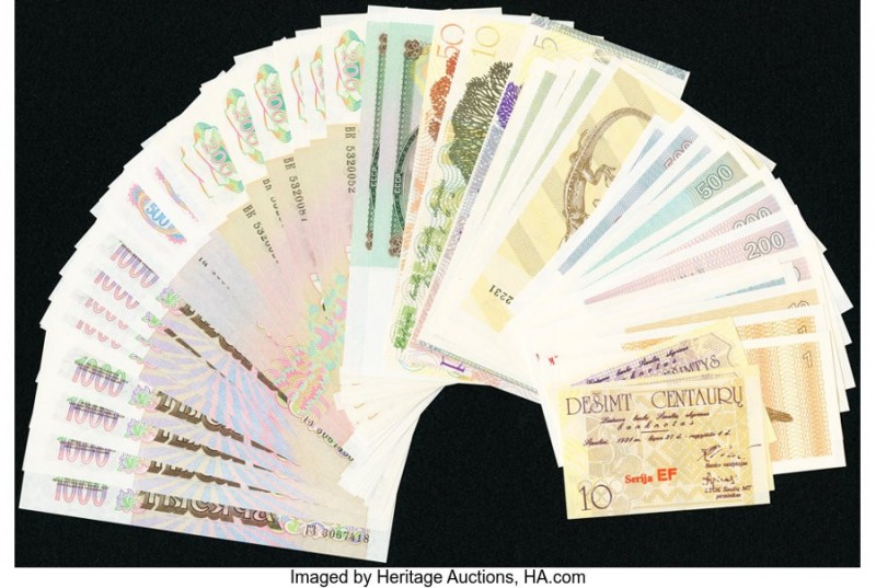 World (Germany, Lithuania, Russia) Group Lot of 63 Examples About Uncirculated-C...