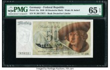 Germany Federal Republic Bank Deutscher Lander 50 Deutsche Mark 9.12.1948 Pick 14a PMG Gem Uncirculated 65 EPQ. 

HID09801242017

© 2020 Heritage Auct...