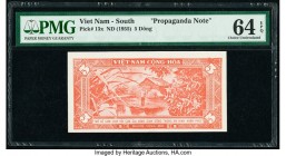South Vietnam National Bank of Viet Nam 5 Dong ND (1955) Pick 13x Propaganda Note PMG Choice Uncirculated 64 EPQ. 

HID09801242017

© 2020 Heritage Au...
