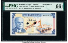 Tunisia Banque Centrale de Tunise 1/2 Dinar 1.6.1965 Pick 62s Specimen PMG Gem Uncirculated 66 EPQ. Two POCs.

HID09801242017

© 2020 Heritage Auction...