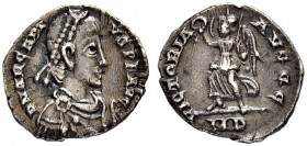 COINAGE OF THE EASTERN ROMAN EMPIRE
ARCADIUS, 383-408
Mint of Mediolanum
½ Siliqua Spring 393 – 6 September 394. Obv. DN ARCADI – VS PF AVG Draped ...