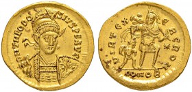 COINAGE OF THE EASTERN ROMAN EMPIRE
THEODOSIUS II, 408-450
Mint of Constantinopolis
Solidus 441. No officina letter. Obv. DN THEODO – SIVS PF AVG H...