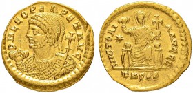 COINAGE OF THE EASTERN ROMAN EMPIRE
LEO I, 457-474
Mint of Thessalonica
Solidus 462-466. Consular issue Obv. D N LEO PERPET AVG Helmeted and cuiras...