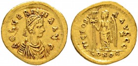 COINAGE OF THE EASTERN ROMAN EMPIRE
AELIA VERINA, WIFE OF LEO I.
Mint of Constantinopolis
Solidus 462-466. No officina letter. Obv. AEL VERI - NA A...
