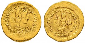 COINAGE OF THE EASTERN ROMAN EMPIRE
ZENO AND LEO CAESAR, 476-477
Mint of Constantinopolis
Tremissis. Obv. D N ZENO ET L - EO NOV CAES Draped and di...