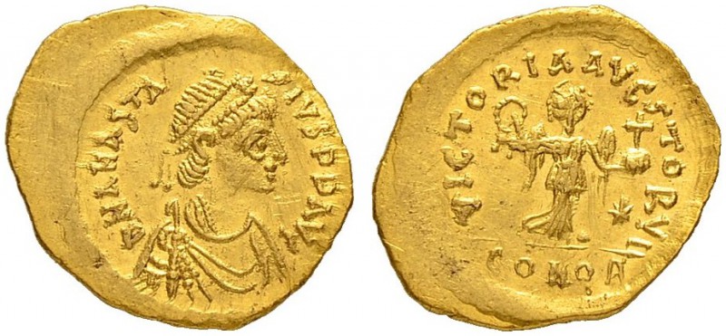 THE BYZANTINE EMPIRE
ANASTASIUS I, 491-518
Mint of Constantinopolis
Tremissis...