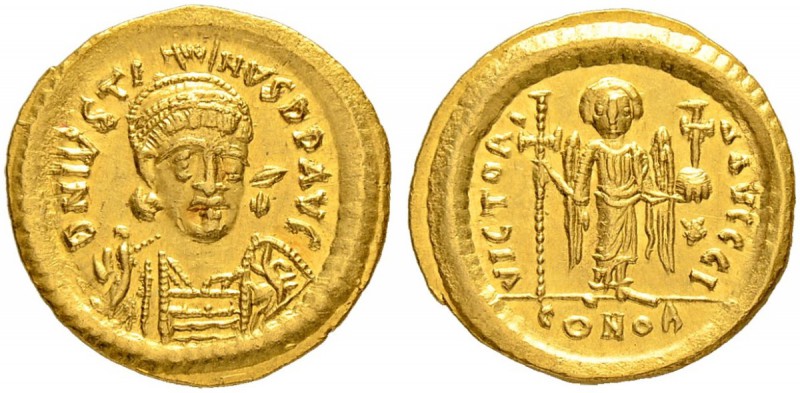 THE BYZANTINE EMPIRE
JUSTINUS I, 518-527
Mint of Constantinopolis
Solidus 522...