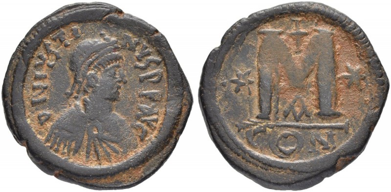 THE BYZANTINE EMPIRE
JUSTINUS I, 518-527
Mint of Constantinopolis
Ae-Follis 5...