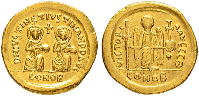 THE BYZANTINE EMPIRE
JUSTINUS I AND JUSTINIANUS I, April 4 – August 1, 527
Min...