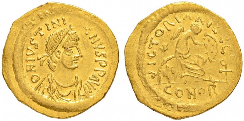 THE BYZANTINE EMPIRE
JUSTINIANUS I, 527-565
Mint of Constantinopolis
Semissis...