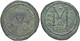 THE BYZANTINE EMPIRE
JUSTINIANUS I, 527-565
Mint of Nicomedia
Ae-Follis year XII (538/539). Officina A; and Ae-half follis year XVII (543/544). No ...