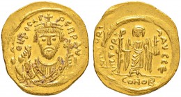 THE BYZANTINE EMPIRE
PHOCAS, 602-610
Mint of Constantinopolis
Solidus 603/604. Consular issue. Officina Є. Obv. O N FOCAS – PЄRP AVG Crowned bust i...