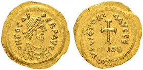 THE BYZANTINE EMPIRE
PHOCAS, 602-610
Mint of Thessalonica
Tremissis 606/607- Obv. DN FOCAS - PERP AVG Bearded bust with diadem and chlamys to r. Re...