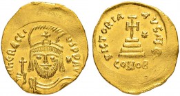 THE BYZANTINE EMPIRE
HERACLIUS, 610-641
Mint of Constantinopolis
Light weight solidus of 23 siliquae 610-613. Obv. dN hЄRACLI – ×S PP AVG Draoed an...