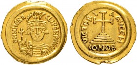 THE BYZANTINE EMPIRE
HERACLIUS, 610-641
Mint of Ravenna
Solidus c. 610/611. Year H. Obv. DNN HЄRA – CLI PЄRP AVG Draped and cuirassed bust facing, ...