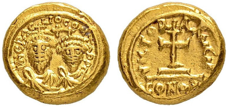 THE BYZANTINE EMPIRE
HERACLIUS, 610-641, WITH HERACLIUS CONSTANTINUS
Mint of C...