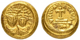 THE BYZANTINE EMPIRE
HERACLIUS, 610-641, WITH HERACLIUS CONSTANTINUS
Mint of Carthage
Solidus 630/631. Indictional year Δ. Obv. (DN ЄRAC – LIO) CON...