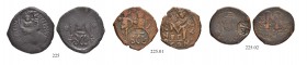 THE BYZANTINE EMPIRE
HERACLIUS, 610-641
Lot
Lot of 3 Folles with countermark. (Sear 882, 883, 884.). Fine.